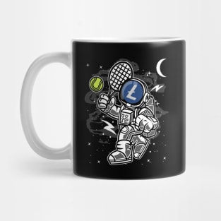 Astronaut Tennis Litecoin LTC Coin To The Moon Crypto Token Cryptocurrency Blockchain Wallet Birthday Gift For Men Women Kids Mug